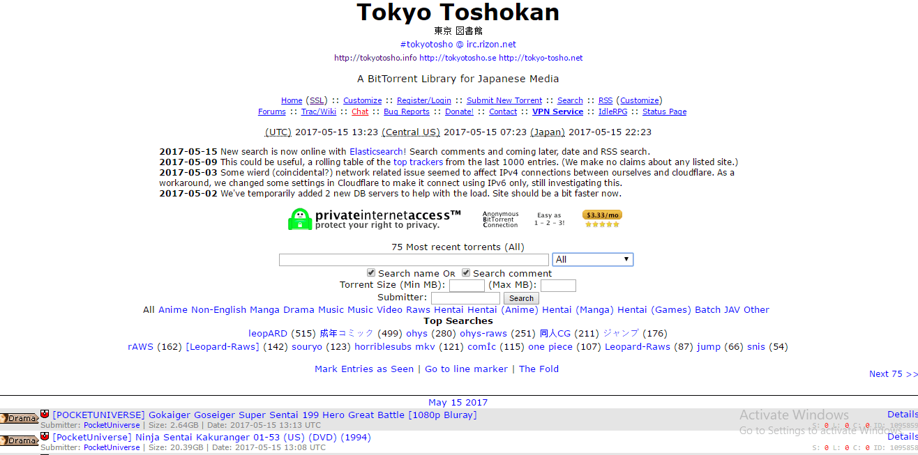 tokyo toshokan nyaa náhradní klon