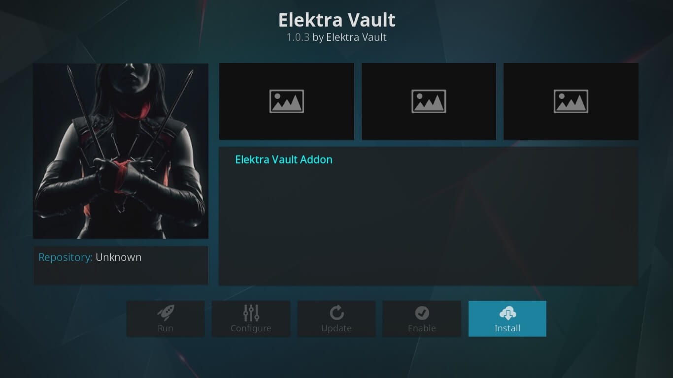 Elektra Vault på Kodi-konfiguration