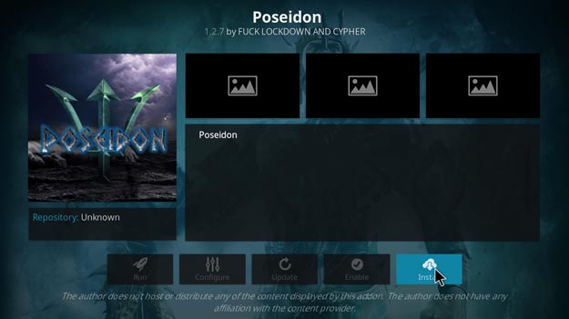 Doplněk videozáznamu Poseidon