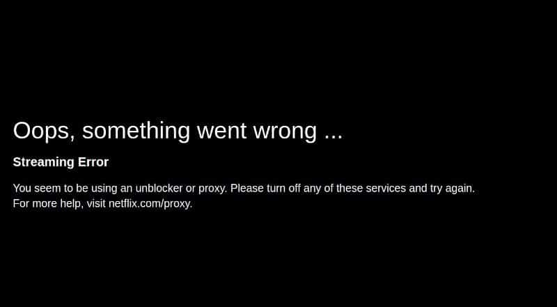 VPN Netflix ne fonctionne pas